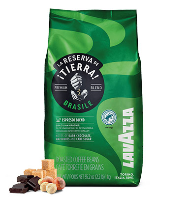 Opakowanie 1 kg. LA RESERVA DE TIERRA! BRASILE BLEND 70% ARABICA/30% ROBUSTA